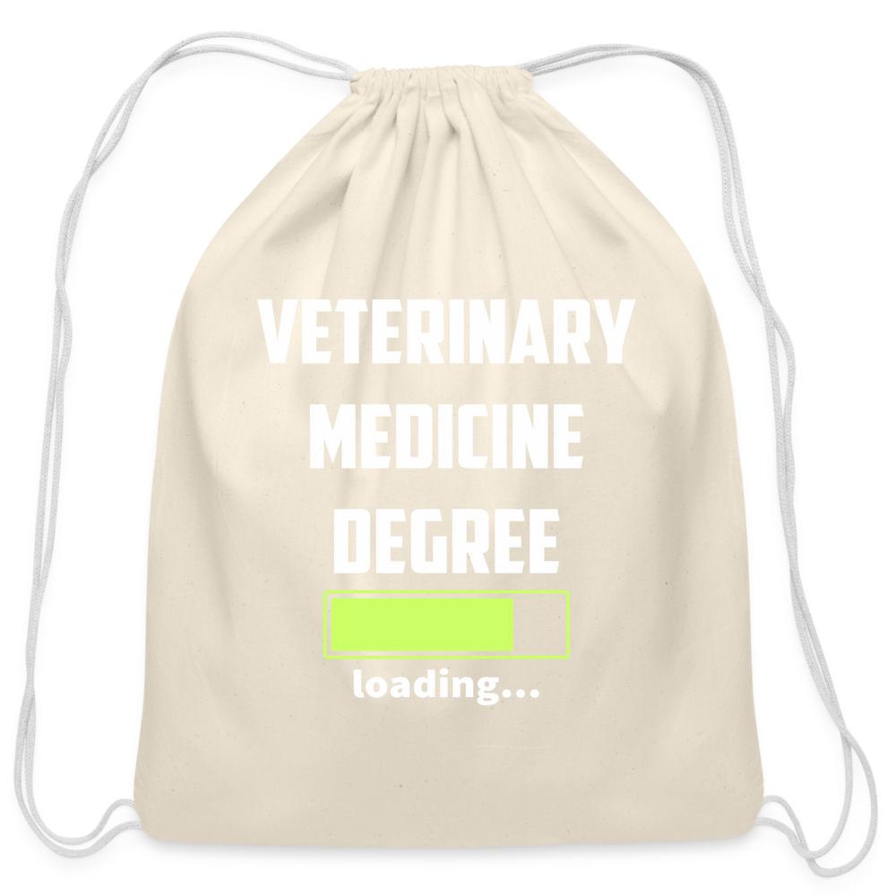 Veterinary medicine degree loading Drawstring Bag-Cotton Drawstring Bag | Q-Tees Q4500-I love Veterinary