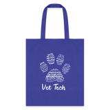 Vet Tech - Paw Print Cotton Tote Bag-Tote Bag | Q-Tees Q800-I love Veterinary