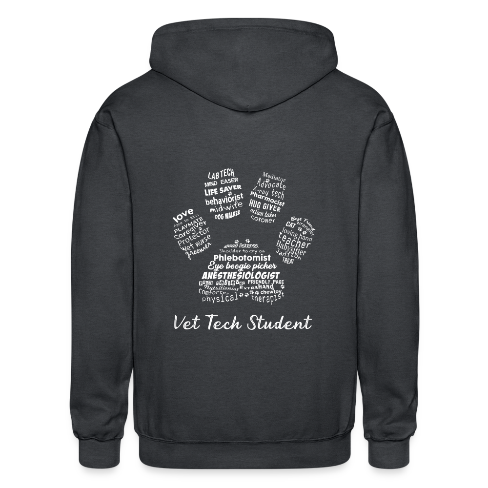 Vet Tech Student Gildan Heavy Blend Adult Zip Hoodie-Heavy Blend Adult Zip Hoodie | Gildan G18600-I love Veterinary