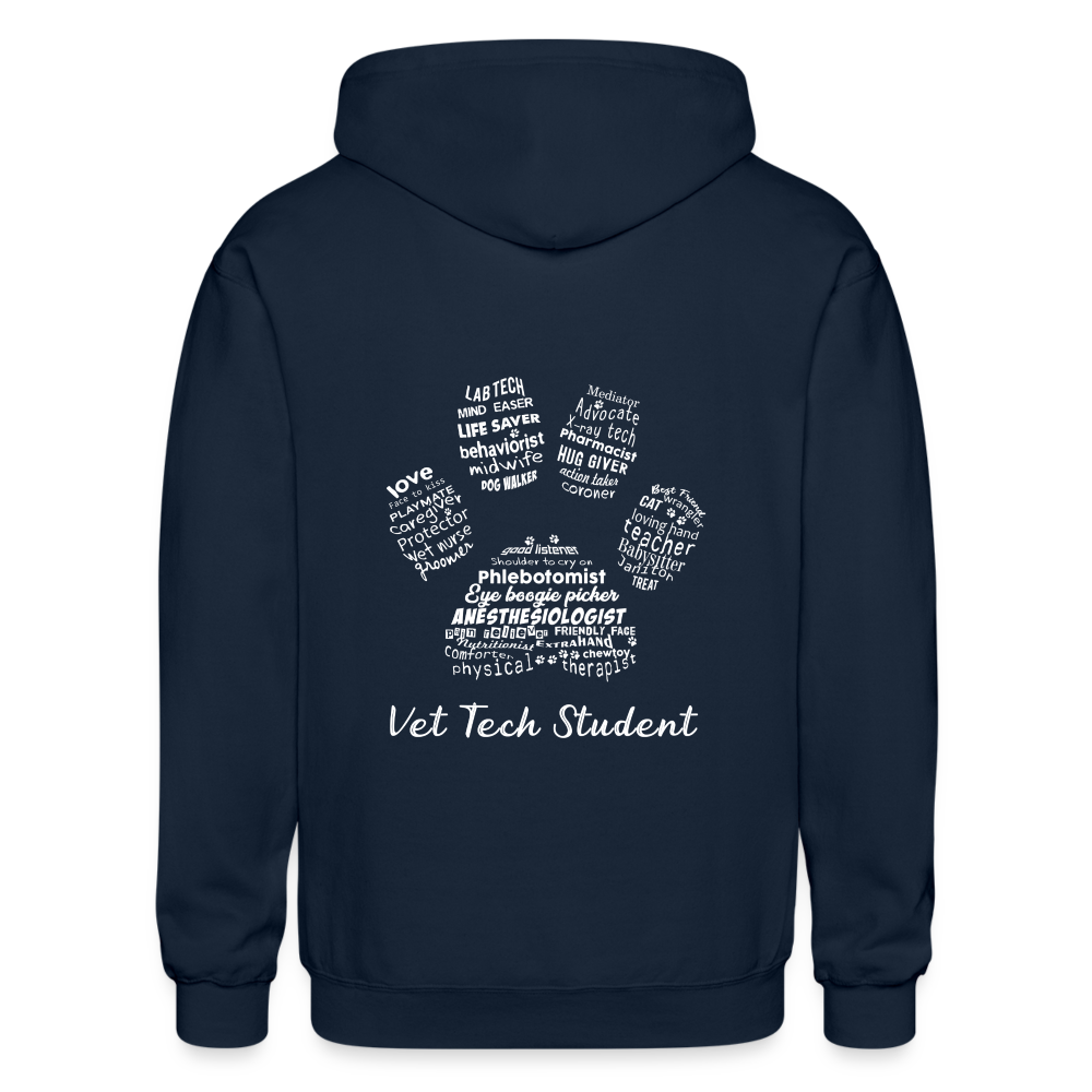 Vet Tech Student Gildan Heavy Blend Adult Zip Hoodie-Heavy Blend Adult Zip Hoodie | Gildan G18600-I love Veterinary