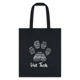 Vet Tech Pawprint Cotton Tote Bag-Tote Bag | Q-Tees Q800-I love Veterinary