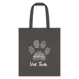 Vet Tech Pawprint Cotton Tote Bag-Tote Bag | Q-Tees Q800-I love Veterinary