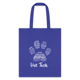 Vet Tech Pawprint Cotton Tote Bag-Tote Bag | Q-Tees Q800-I love Veterinary