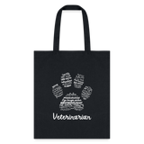 Veterinarian Pawprint Cotton Tote Bag-Tote Bag | Q-Tees Q800-I love Veterinary