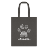 Veterinarian Pawprint Cotton Tote Bag-Tote Bag | Q-Tees Q800-I love Veterinary