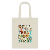 Veterinarian - Real doctors treat more than one species Cotton Tote Bag-Tote Bag | Q-Tees Q800-I love Veterinary