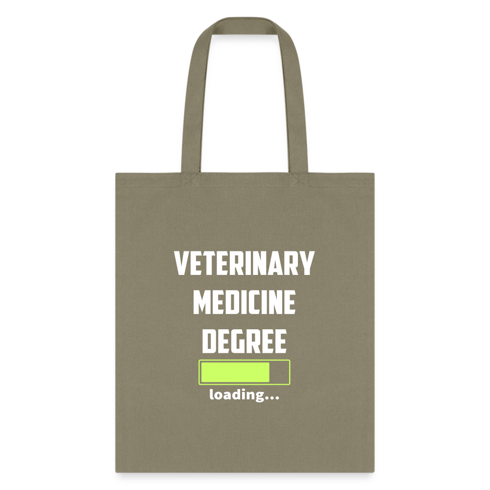 Veterinary medicine degree loading Cotton Tote Bag-Tote Bag | Q-Tees Q800-I love Veterinary