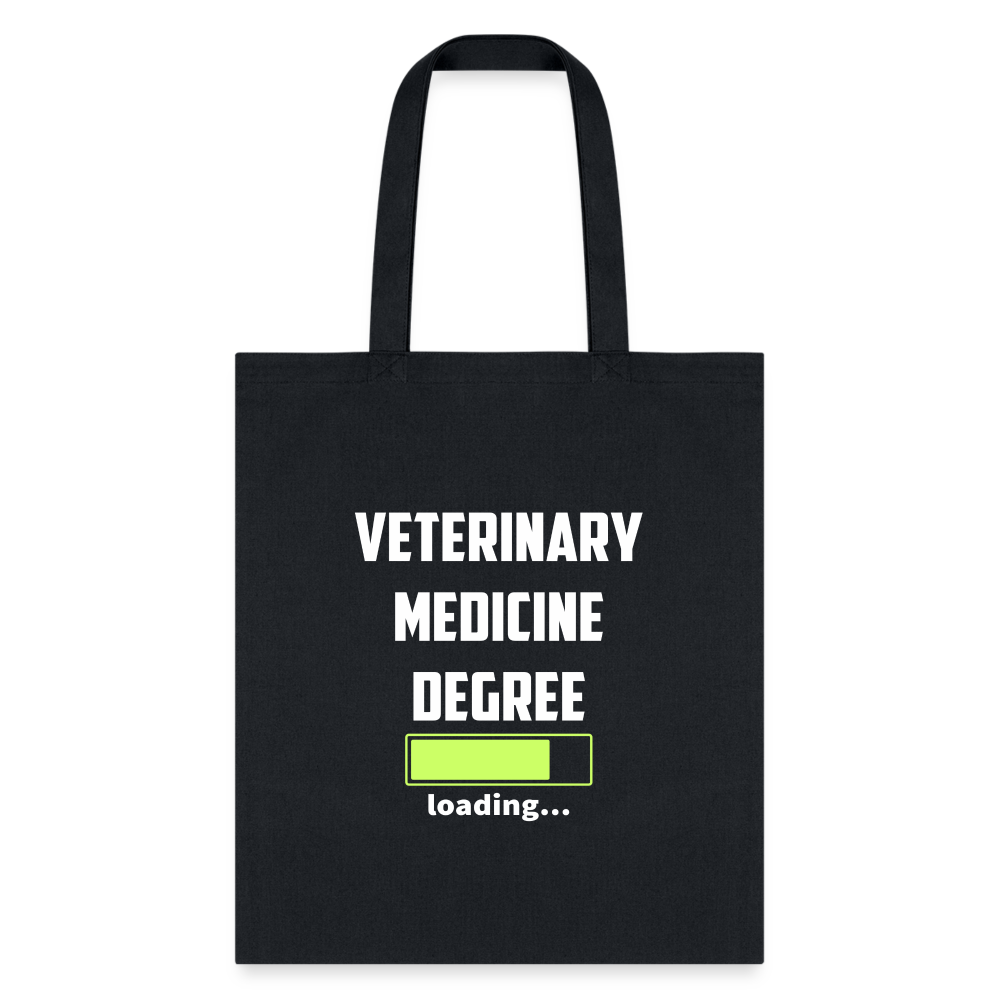 Veterinary medicine degree loading Cotton Tote Bag-Tote Bag | Q-Tees Q800-I love Veterinary