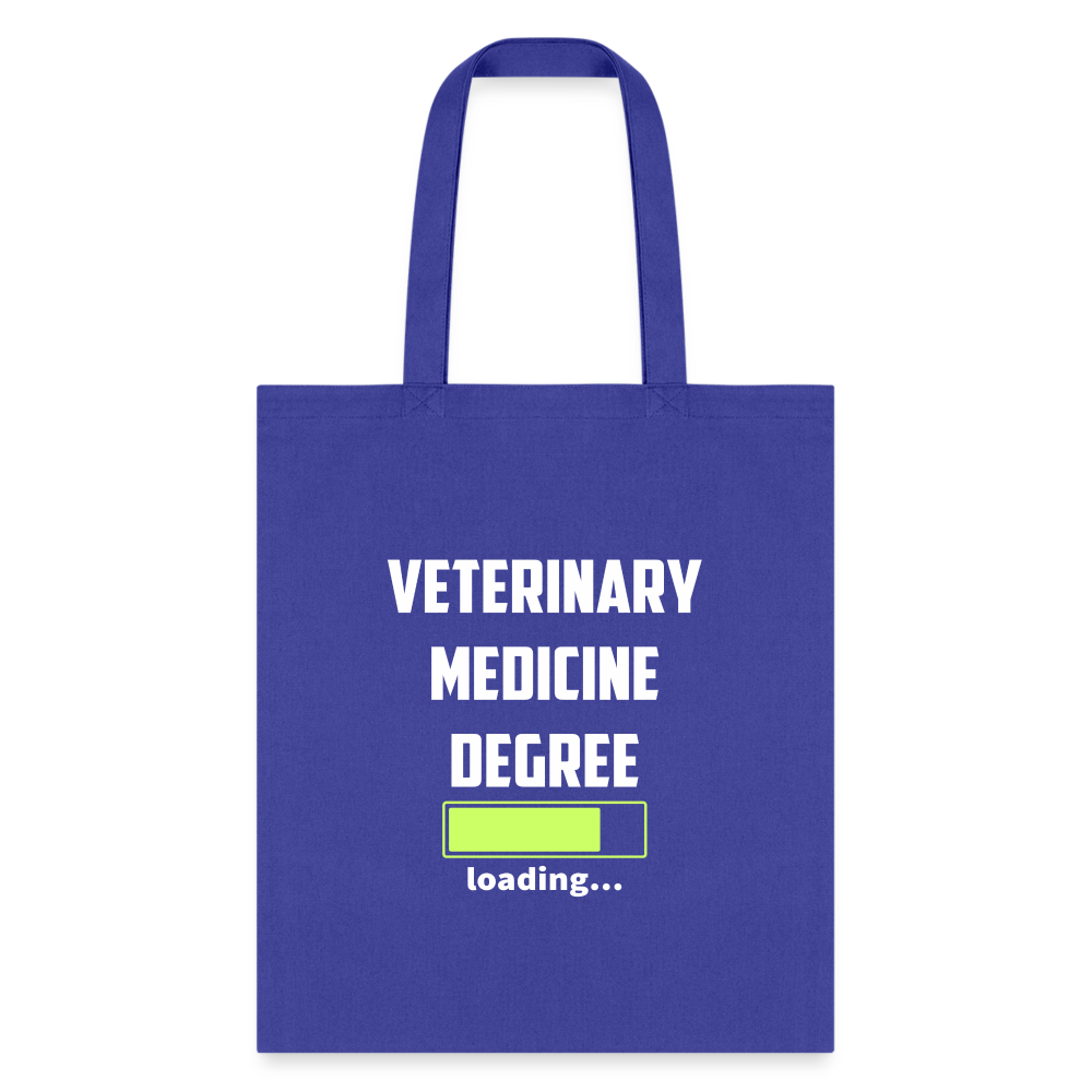 Veterinary medicine degree loading Cotton Tote Bag-Tote Bag | Q-Tees Q800-I love Veterinary