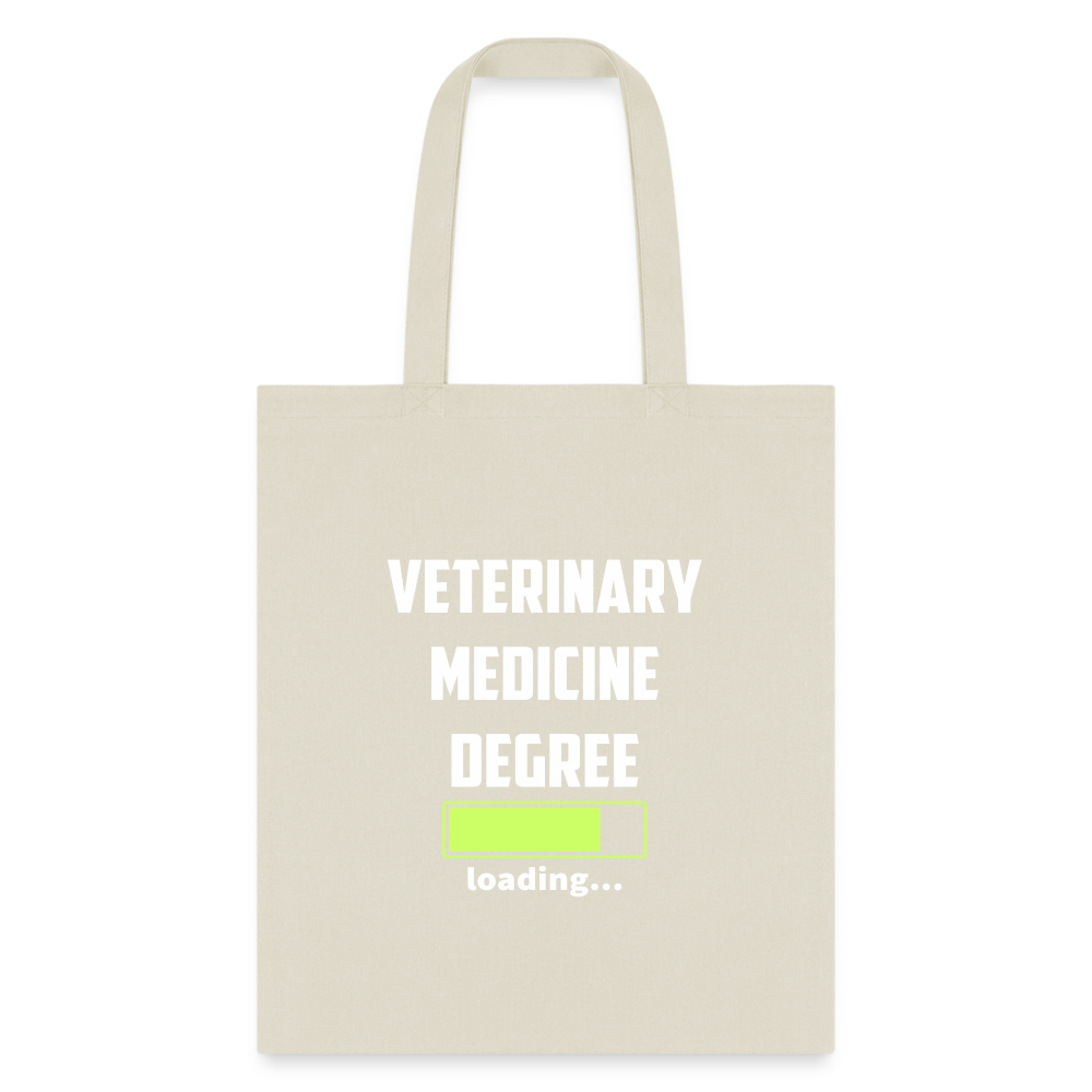 Veterinary medicine degree loading Cotton Tote Bag-Tote Bag | Q-Tees Q800-I love Veterinary