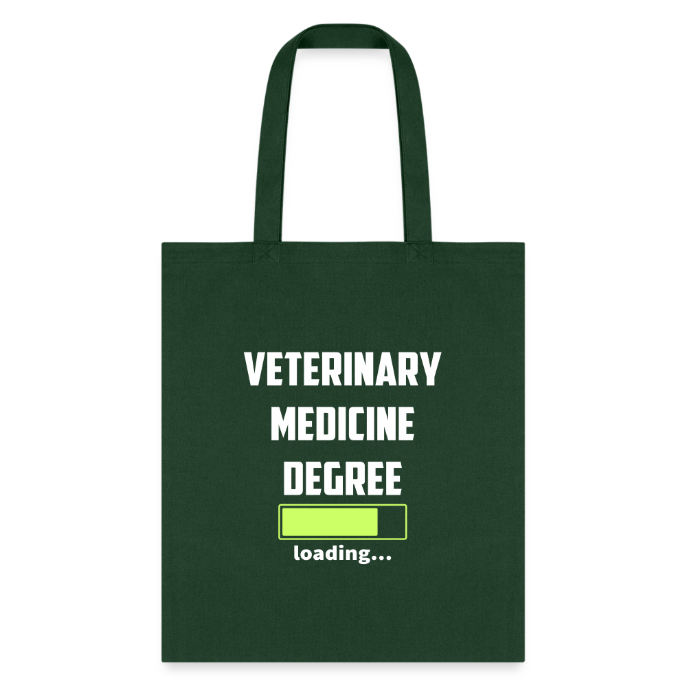 Veterinary medicine degree loading Cotton Tote Bag-Tote Bag | Q-Tees Q800-I love Veterinary