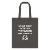 Vet Tech - Exhausted Cotton Tote Bag-Tote Bag | Q-Tees Q800-I love Veterinary