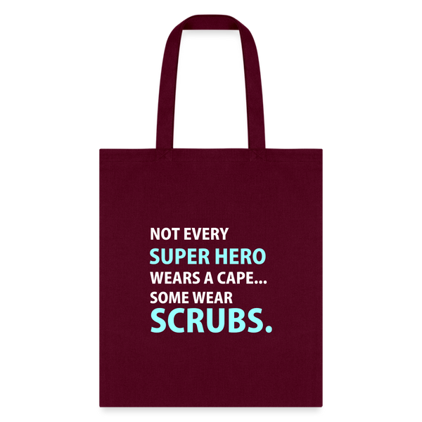 Veterinary - Not every super hero wears a cape... Some wear scrubs. Cotton Tote Bag-Tote Bag | Q-Tees Q800-I love Veterinary