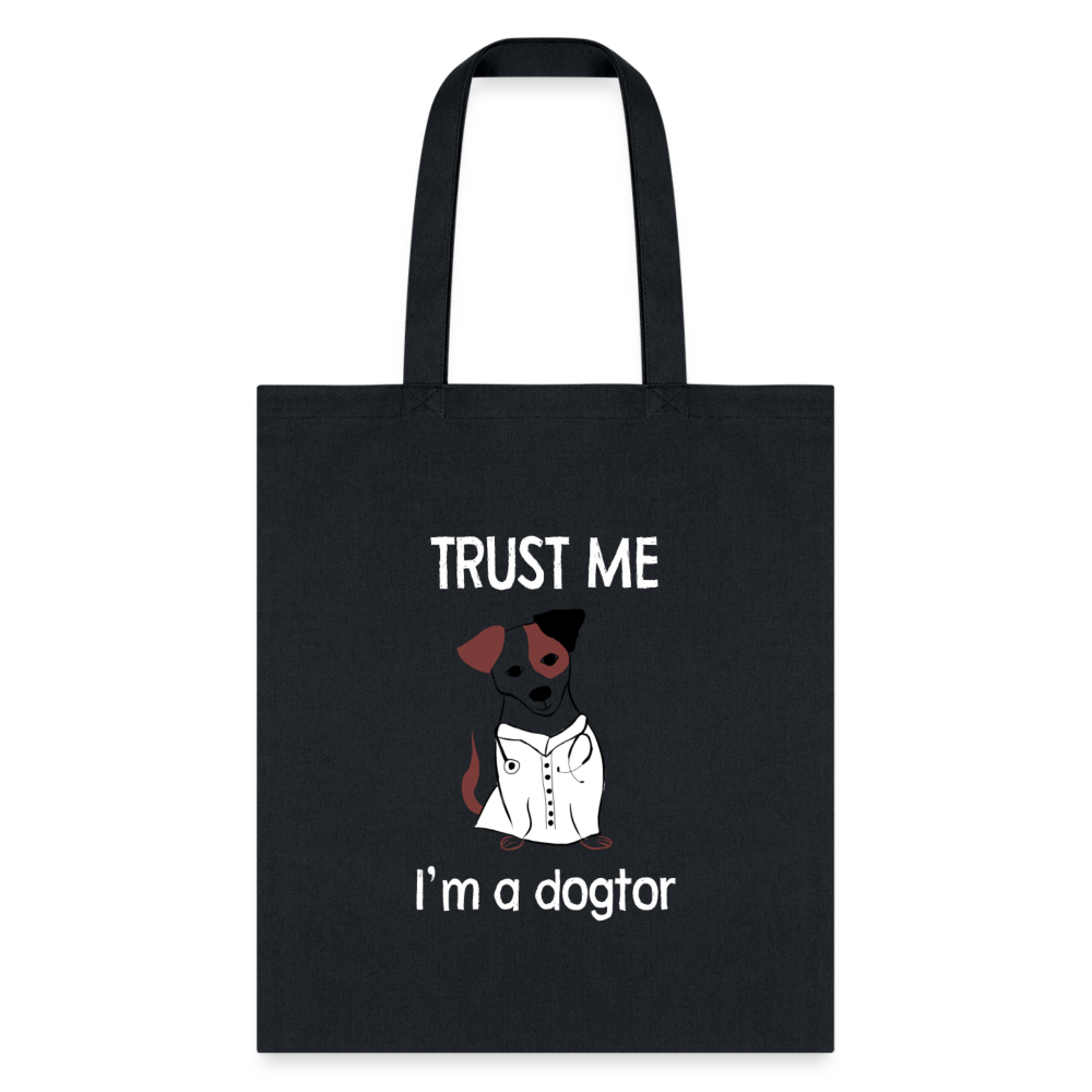 Veterinarian - Trust me I'm a dogtor Cotton Tote Bag-Tote Bag | Q-Tees Q800-I love Veterinary