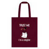 Veterinarian - Trust me I'm a dogtor Cotton Tote Bag-Tote Bag | Q-Tees Q800-I love Veterinary