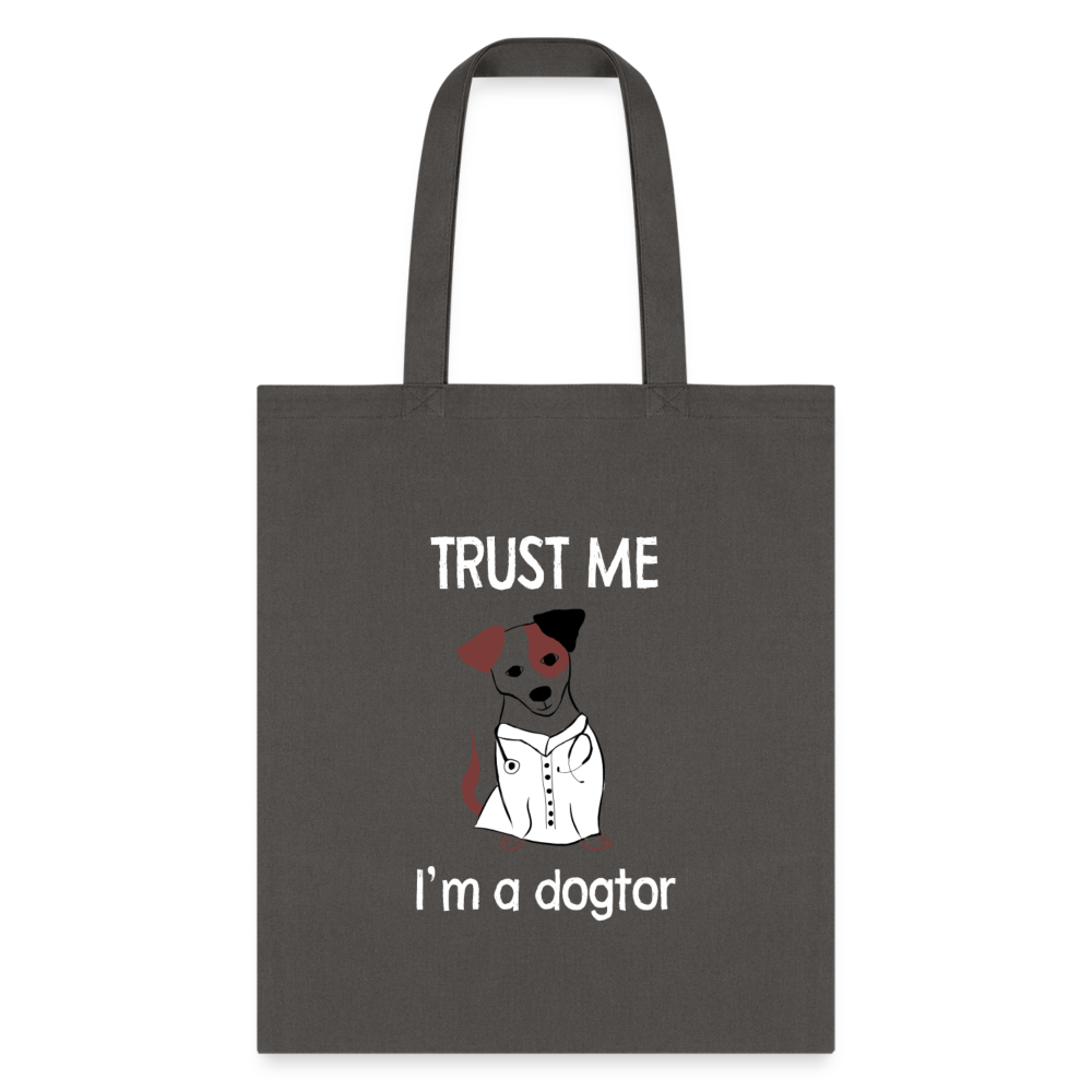 Veterinarian - Trust me I'm a dogtor Cotton Tote Bag-Tote Bag | Q-Tees Q800-I love Veterinary