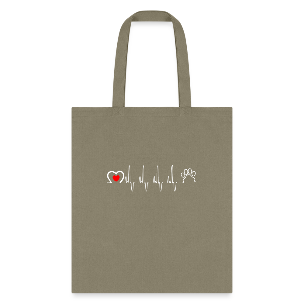 Animal Love Beat Tote Bag, Shoulder Bag, Gift for Animal Lover, Pet Lover, Graduation, Birthday, Appreciation Gift, DVM, Gift For Vet-Tote Bag | Q-Tees Q800-I love Veterinary