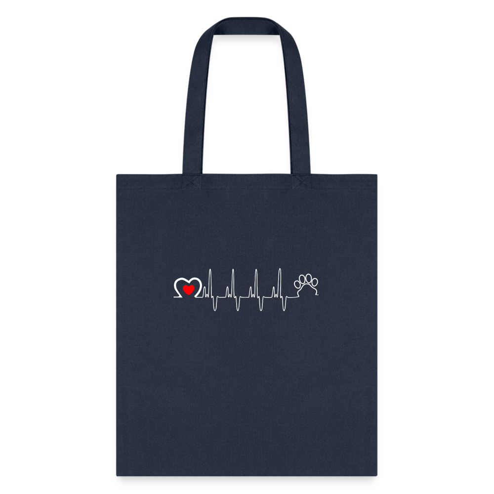 Animal Love Beat Tote Bag, Shoulder Bag, Gift for Animal Lover, Pet Lover, Graduation, Birthday, Appreciation Gift, DVM, Gift For Vet-Tote Bag | Q-Tees Q800-I love Veterinary