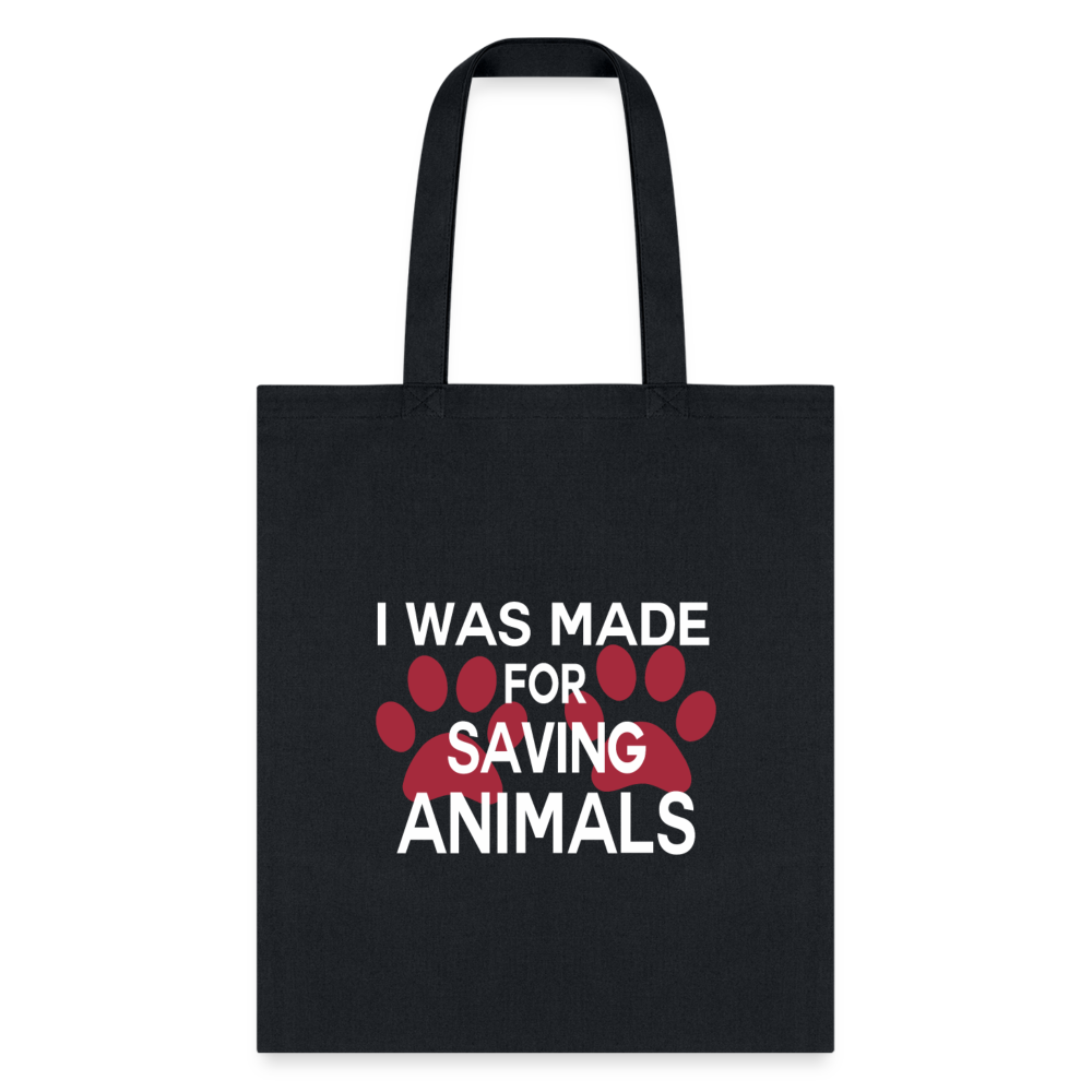 Veterinary - I was made for saving animals Cotton Tote Bag-Tote Bag | Q-Tees Q800-I love Veterinary