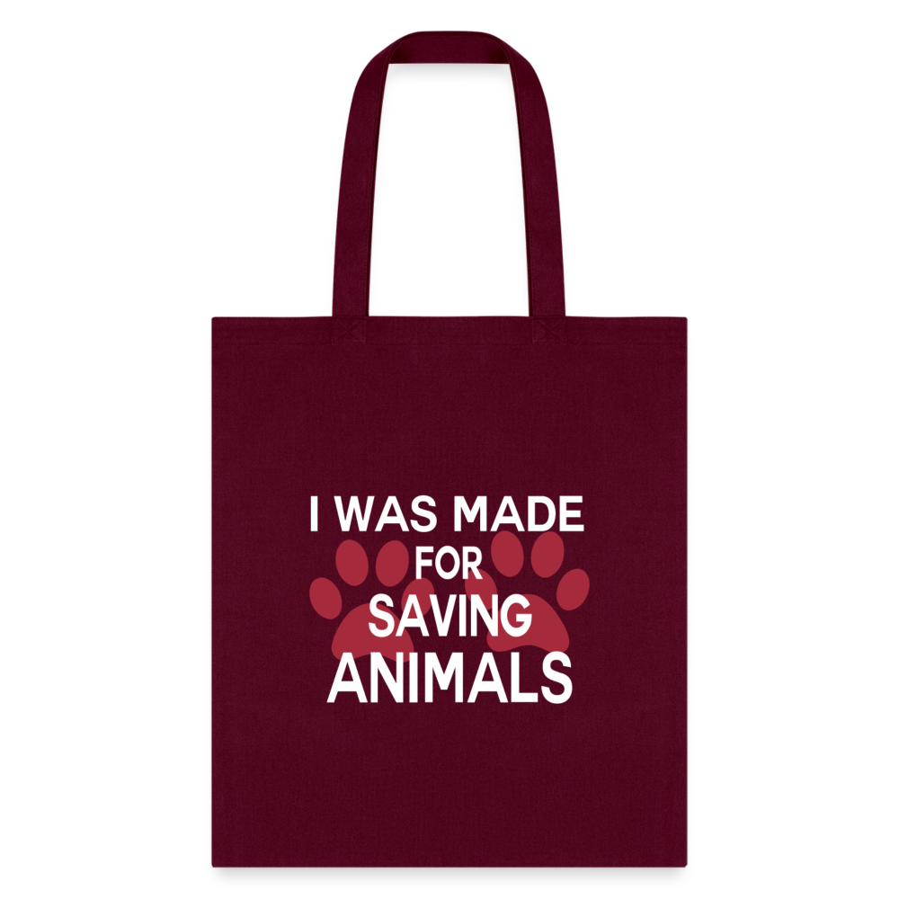 Veterinary - I was made for saving animals Cotton Tote Bag-Tote Bag | Q-Tees Q800-I love Veterinary