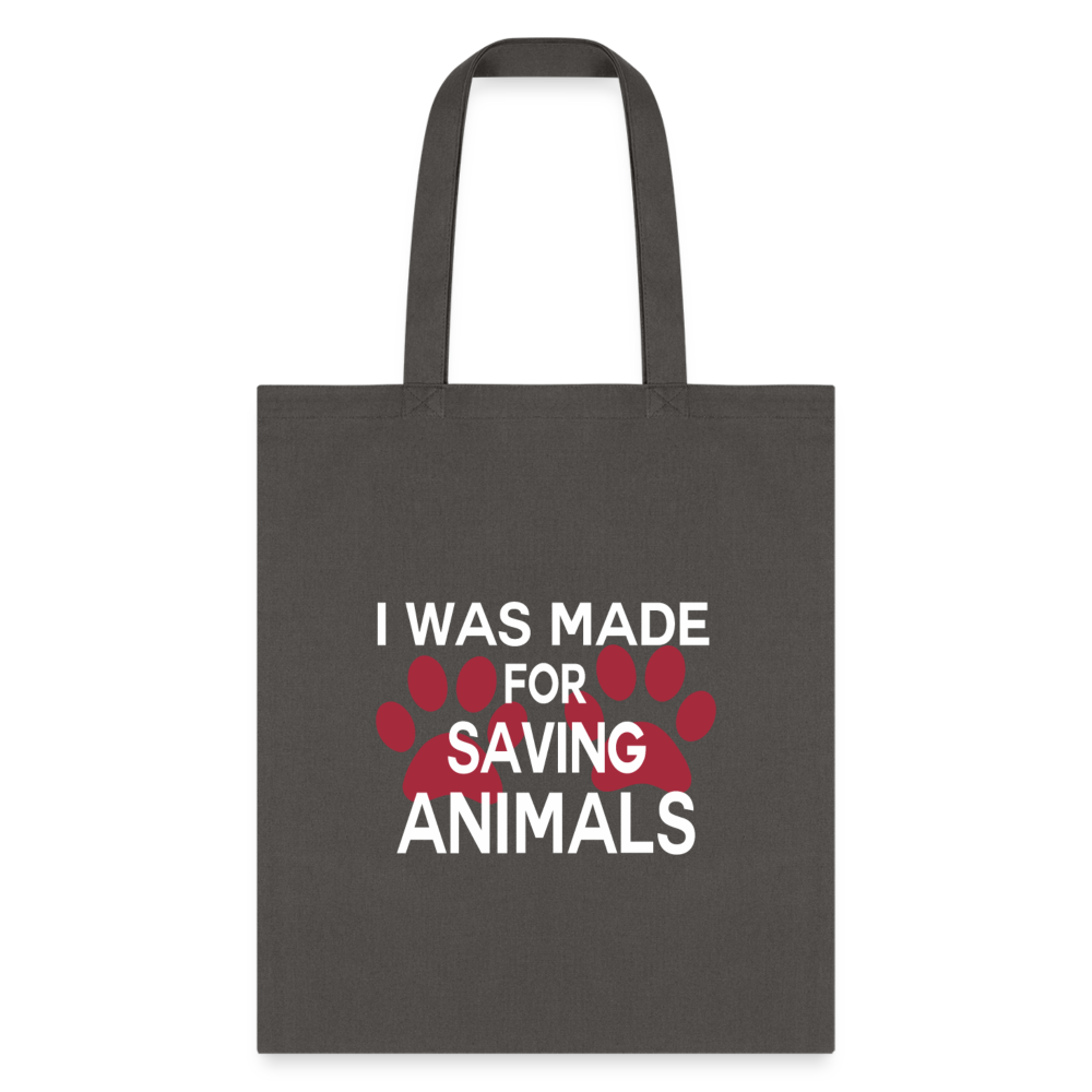 Veterinary - I was made for saving animals Cotton Tote Bag-Tote Bag | Q-Tees Q800-I love Veterinary