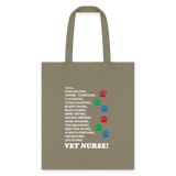 I am a... Vet nurse Cotton Tote Bag-Tote Bag | Q-Tees Q800-I love Veterinary