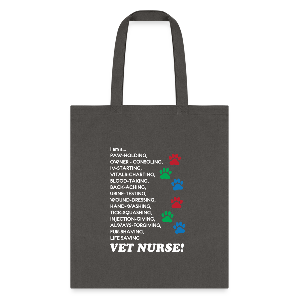 I am a... Vet nurse Cotton Tote Bag-Tote Bag | Q-Tees Q800-I love Veterinary