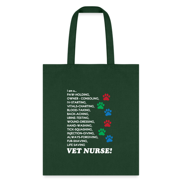 I am a... Vet nurse Cotton Tote Bag-Tote Bag | Q-Tees Q800-I love Veterinary