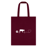 Large animal vet - Cow pulse Cotton Tote Bag-Tote Bag | Q-Tees Q800-I love Veterinary