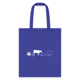 Large animal vet - Cow pulse Cotton Tote Bag-Tote Bag | Q-Tees Q800-I love Veterinary