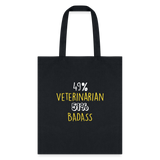 49% Veterinarian 51% Badass Cotton Tote Bag-Tote Bag | Q-Tees Q800-I love Veterinary