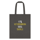 49% Veterinarian 51% Badass Cotton Tote Bag-Tote Bag | Q-Tees Q800-I love Veterinary