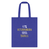 49% Veterinarian 51% Badass Cotton Tote Bag-Tote Bag | Q-Tees Q800-I love Veterinary