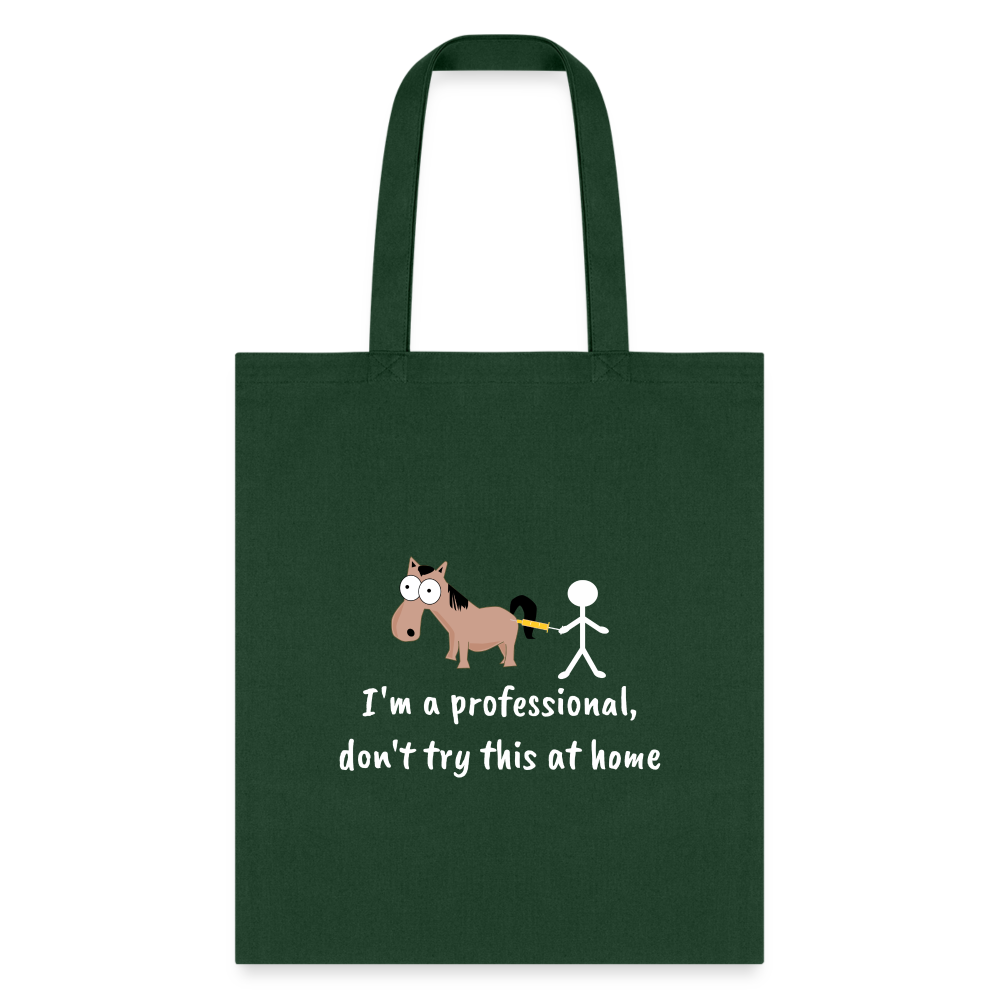 Don't try this at home Tote Bag-Tote Bag | Q-Tees Q800-I love Veterinary