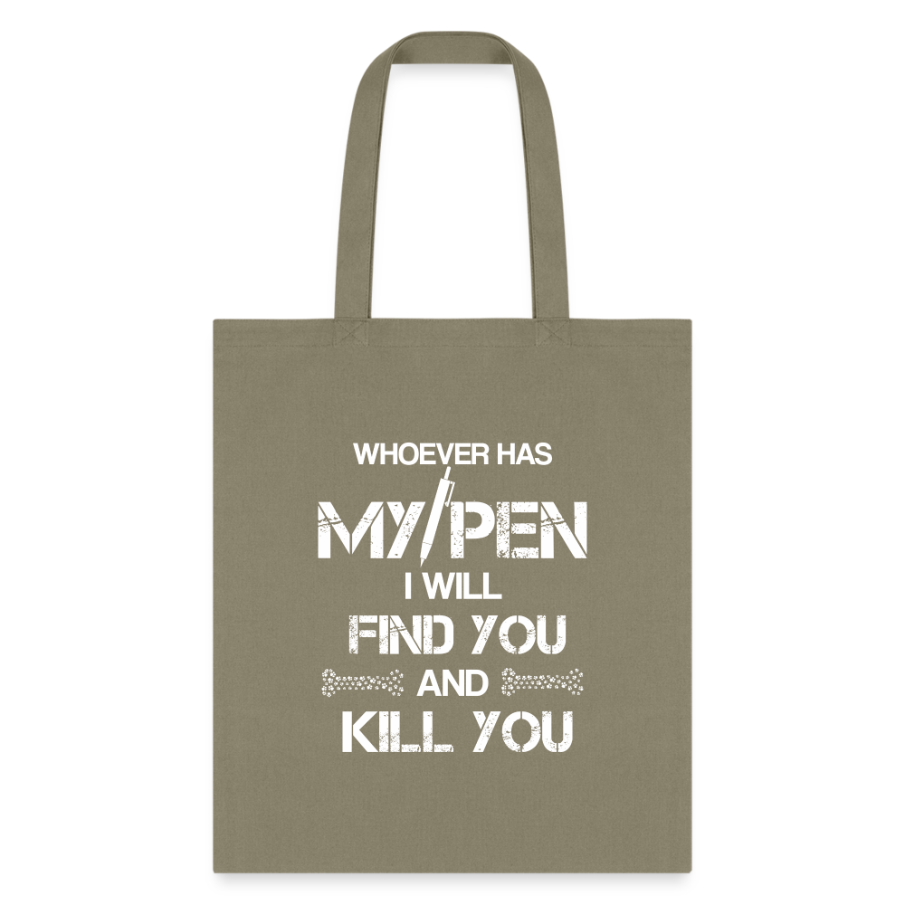 My Pen Cotton Tote Bag-Tote Bag | Q-Tees Q800-I love Veterinary