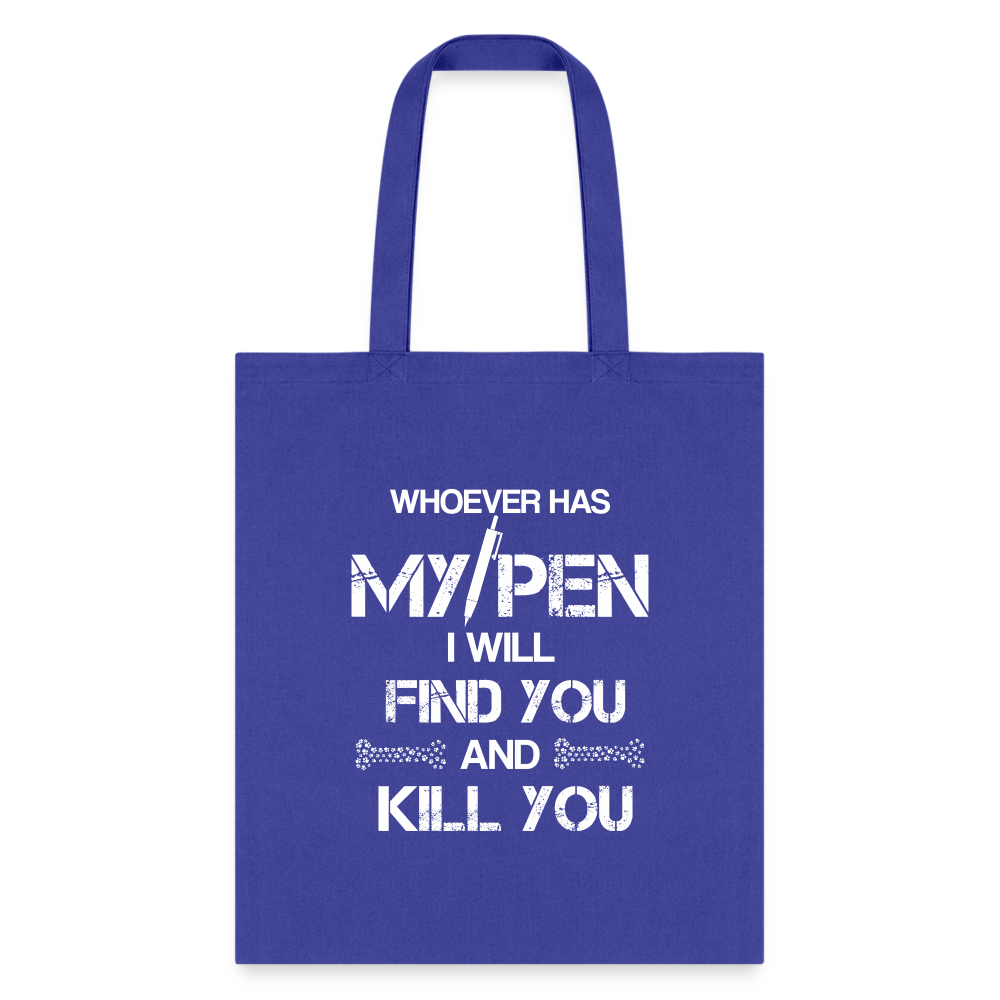 My Pen Cotton Tote Bag-Tote Bag | Q-Tees Q800-I love Veterinary