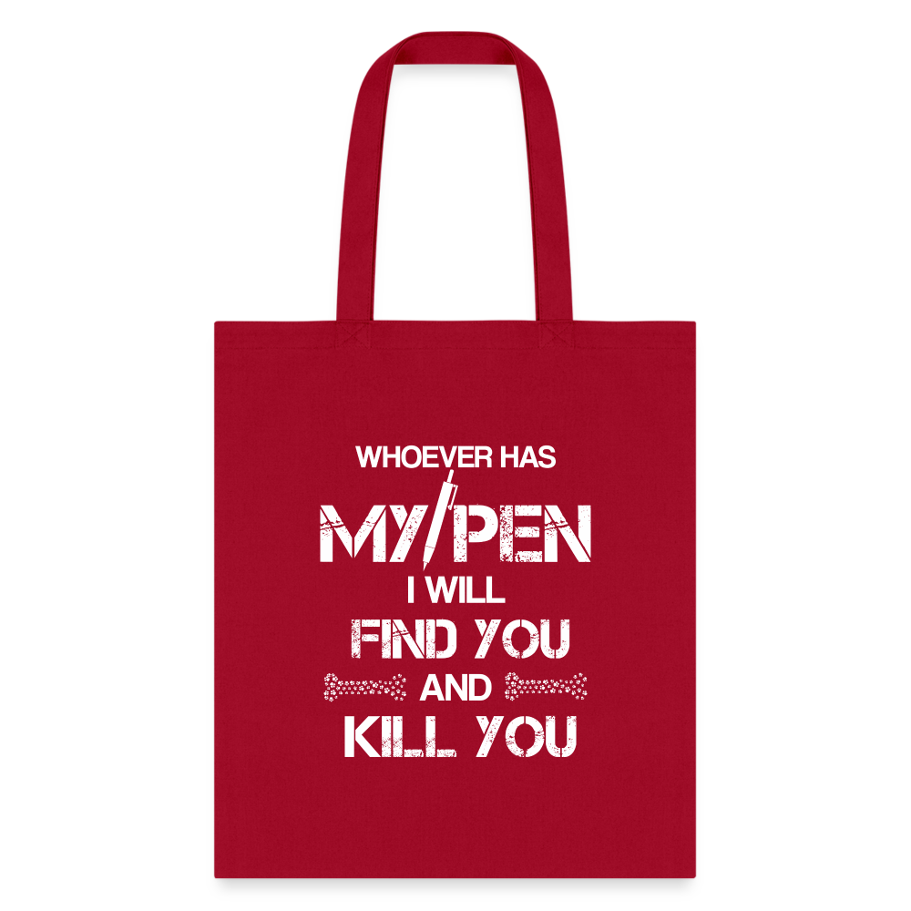 My Pen Cotton Tote Bag-Tote Bag | Q-Tees Q800-I love Veterinary