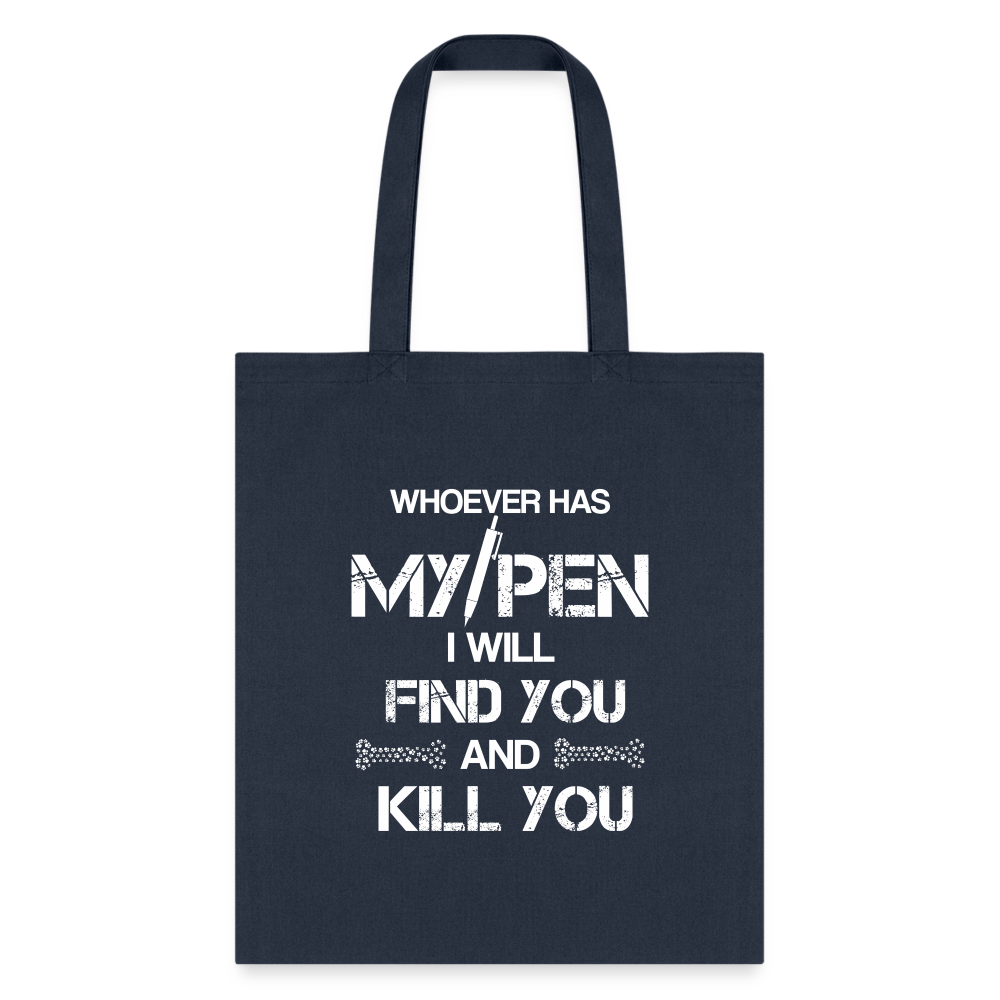 My Pen Cotton Tote Bag-Tote Bag | Q-Tees Q800-I love Veterinary