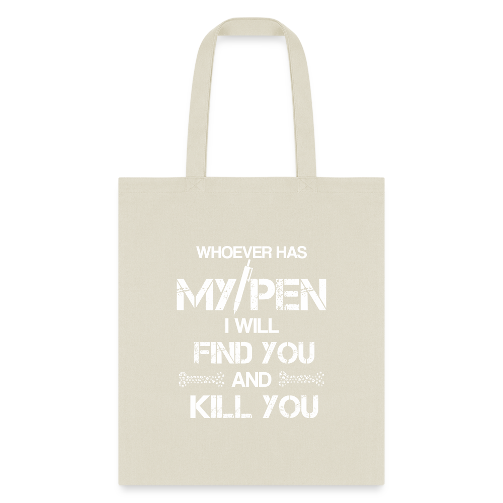 My Pen Cotton Tote Bag-Tote Bag | Q-Tees Q800-I love Veterinary