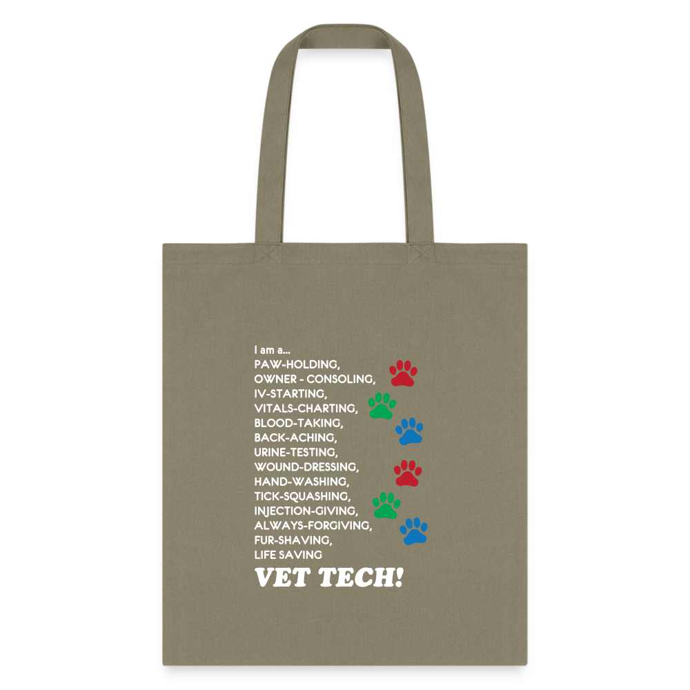 I am a... Vet tech Tote Bag, Shoulder Bag, Veterinary Gift, Vet Tech, Veterinarian, Vet Student Tote Bag-Tote Bag | Q-Tees Q800-I love Veterinary