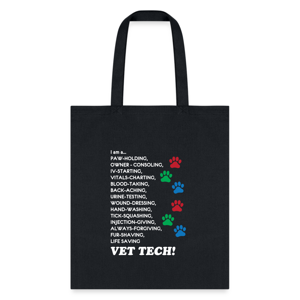 I am a... Vet tech Tote Bag, Shoulder Bag, Veterinary Gift, Vet Tech, Veterinarian, Vet Student Tote Bag-Tote Bag | Q-Tees Q800-I love Veterinary