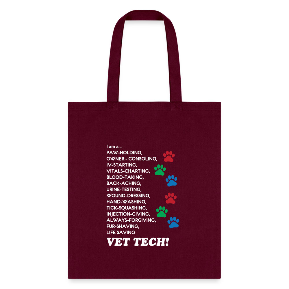 I am a... Vet tech Tote Bag, Shoulder Bag, Veterinary Gift, Vet Tech, Veterinarian, Vet Student Tote Bag-Tote Bag | Q-Tees Q800-I love Veterinary