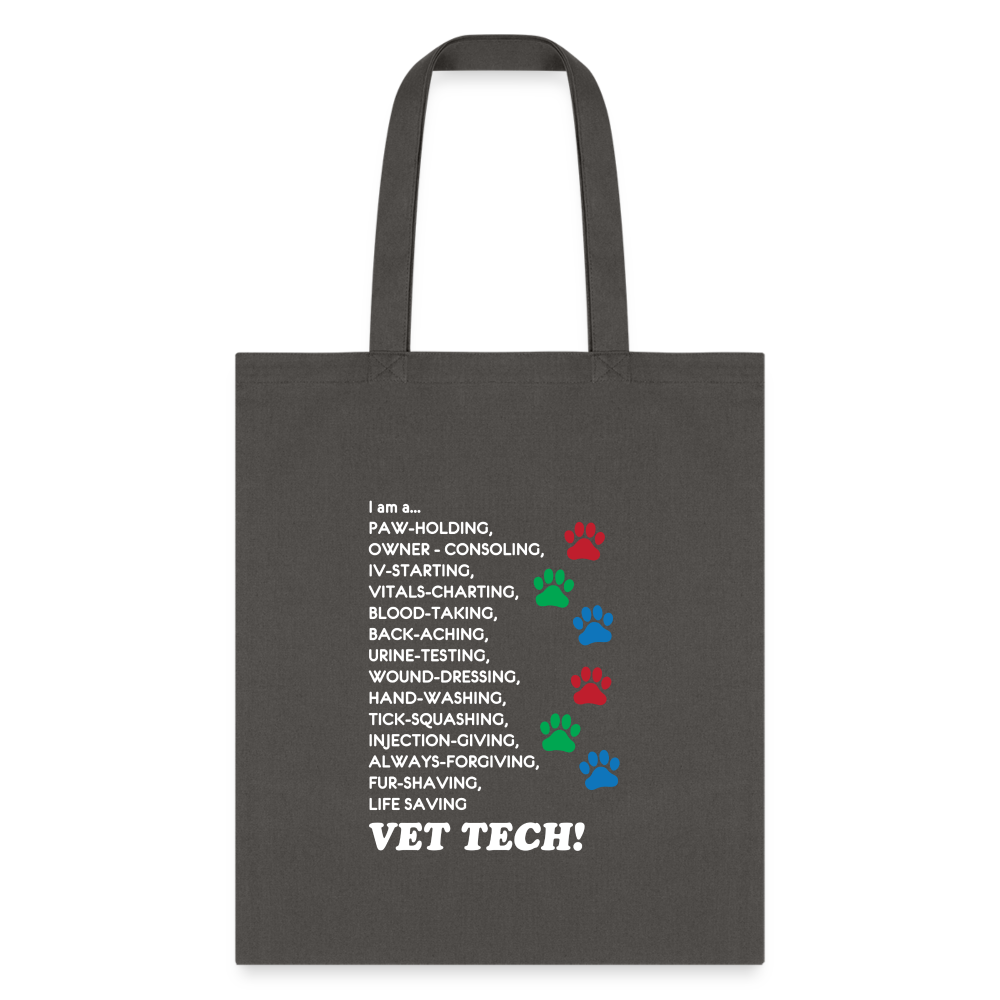 I am a... Vet tech Tote Bag, Shoulder Bag, Veterinary Gift, Vet Tech, Veterinarian, Vet Student Tote Bag-Tote Bag | Q-Tees Q800-I love Veterinary