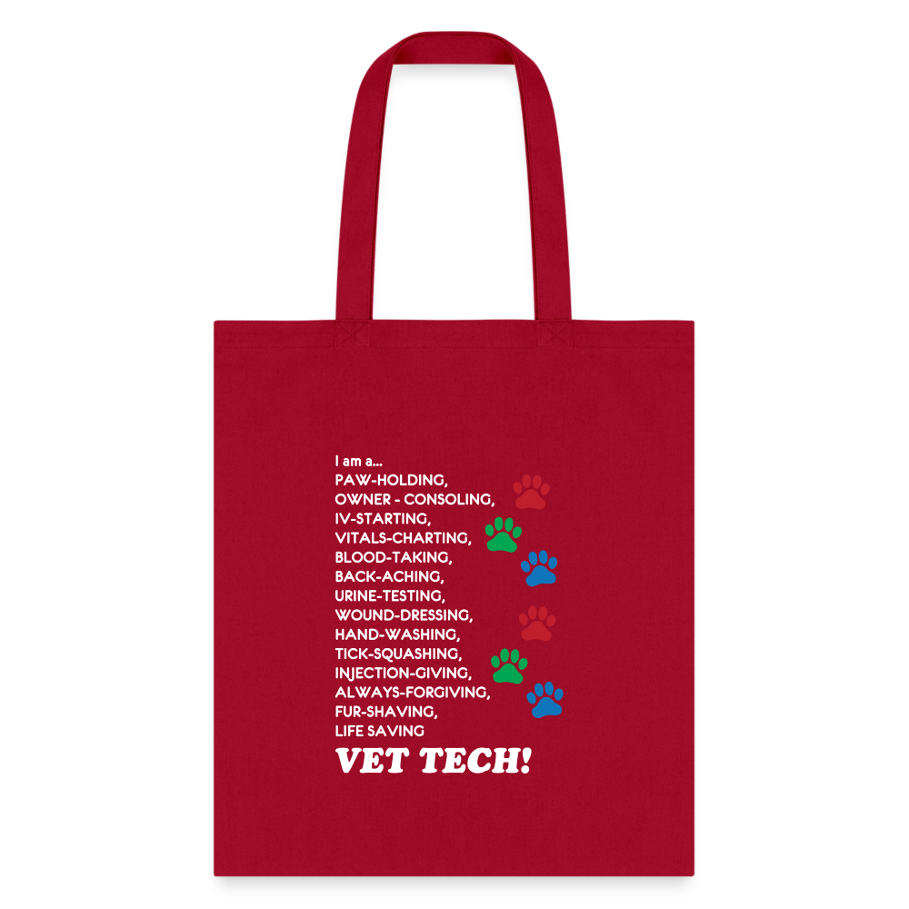 I am a... Vet tech Tote Bag, Shoulder Bag, Veterinary Gift, Vet Tech, Veterinarian, Vet Student Tote Bag-Tote Bag | Q-Tees Q800-I love Veterinary