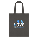 Love is a four legged word - Cats Tote Bag-Tote Bag | Q-Tees Q800-I love Veterinary