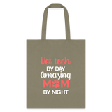 Vet Tech by day amazing Mom by night Tote Bag-Tote Bag | Q-Tees Q800-I love Veterinary