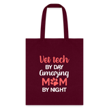 Vet Tech by day amazing Mom by night Tote Bag-Tote Bag | Q-Tees Q800-I love Veterinary