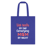 Vet Tech by day amazing Mom by night Tote Bag-Tote Bag | Q-Tees Q800-I love Veterinary