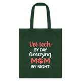 Vet Tech by day amazing Mom by night Tote Bag-Tote Bag | Q-Tees Q800-I love Veterinary