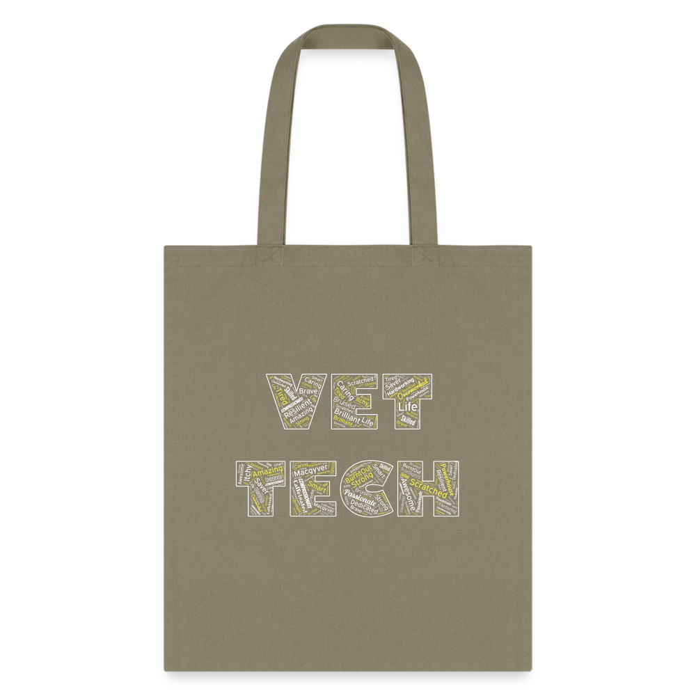 Vet Tech Typography Tote Bag-Tote Bag | Q-Tees Q800-I love Veterinary